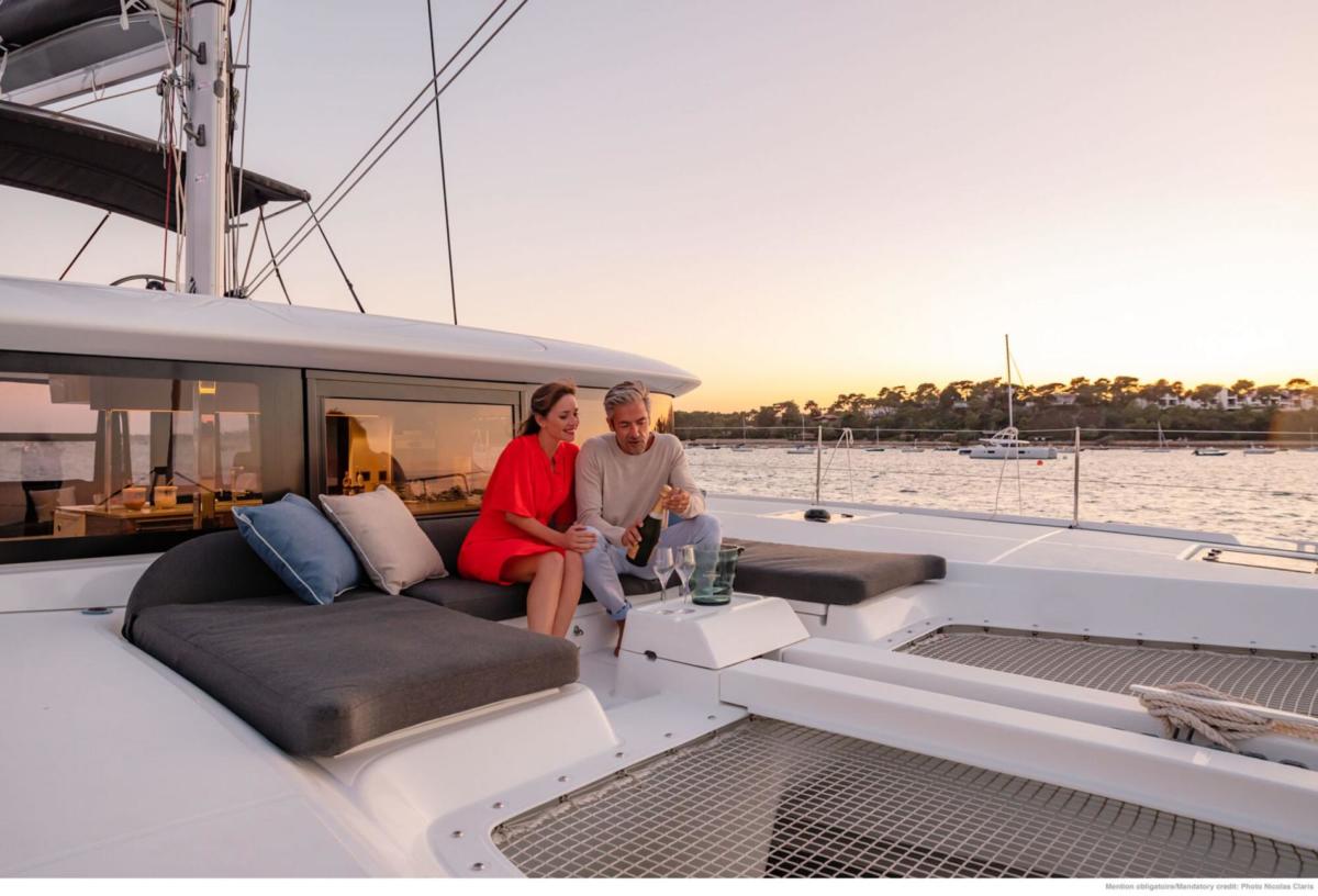 catamaran boat in greece